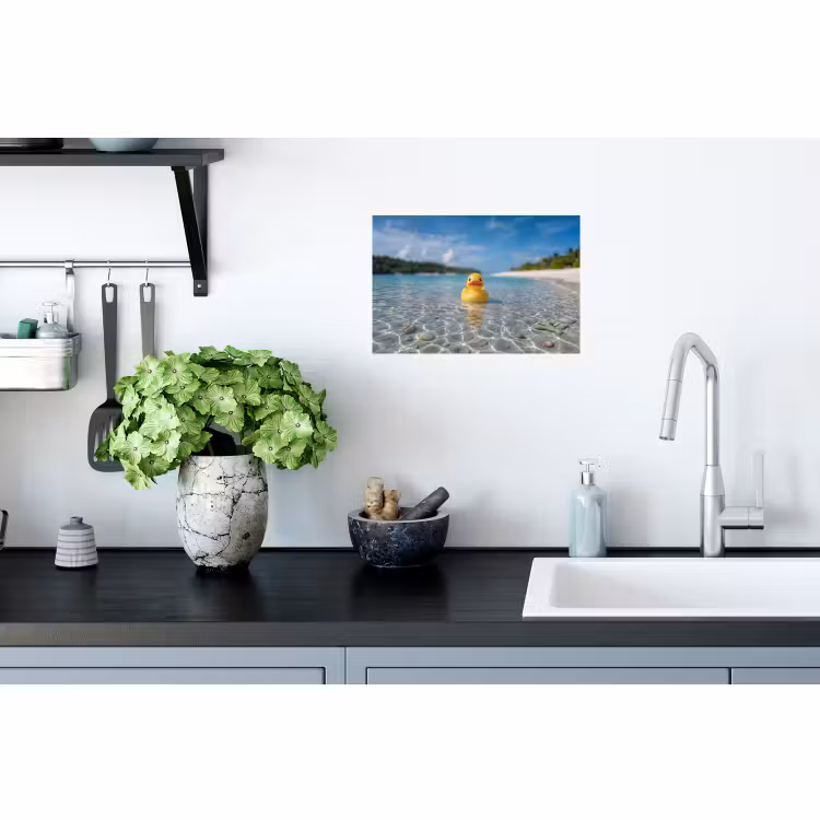 Muursticker - Tropisch - Badeend - geel — 2