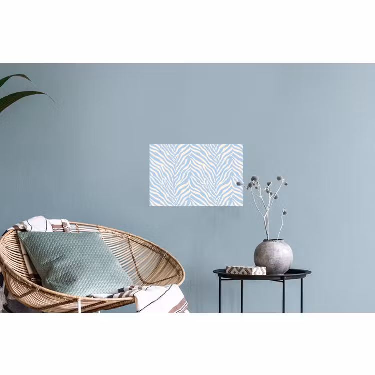 Muursticker - Zebra - Motief - Blauw - Wit — 4