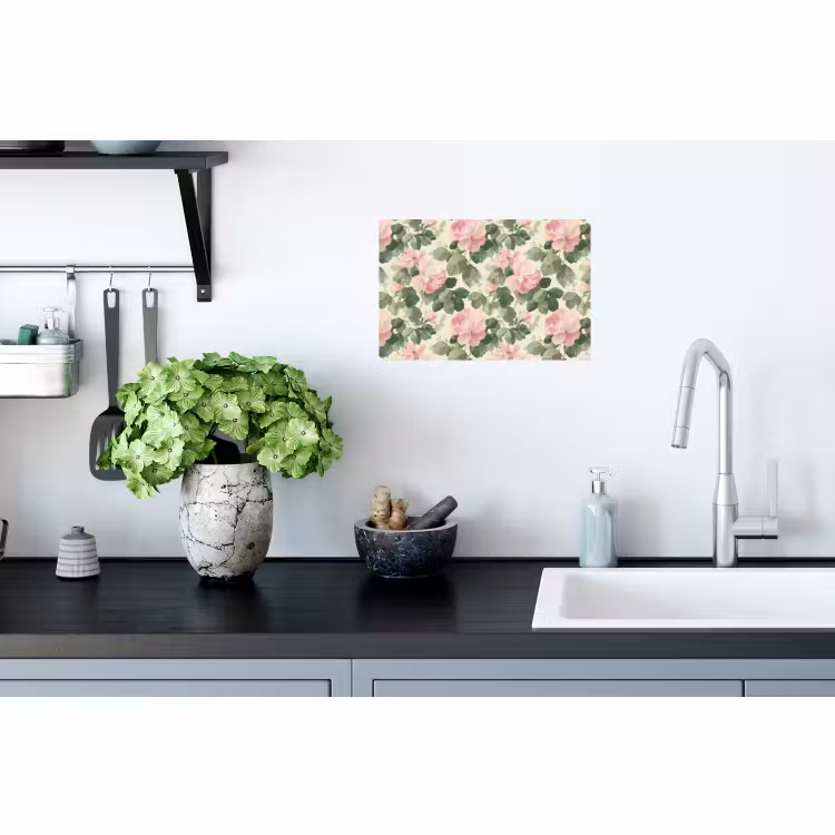 Muursticker - Rozen - Botanisch - Roze — 2
