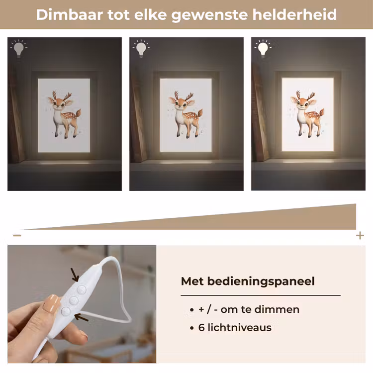 Nachtlampje - Hert - Dier - Bruin — 6