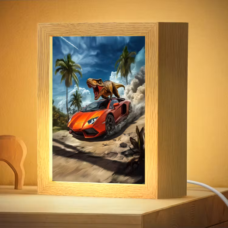 Nachtlampje - Sportauto - Rood - Dino — 4
