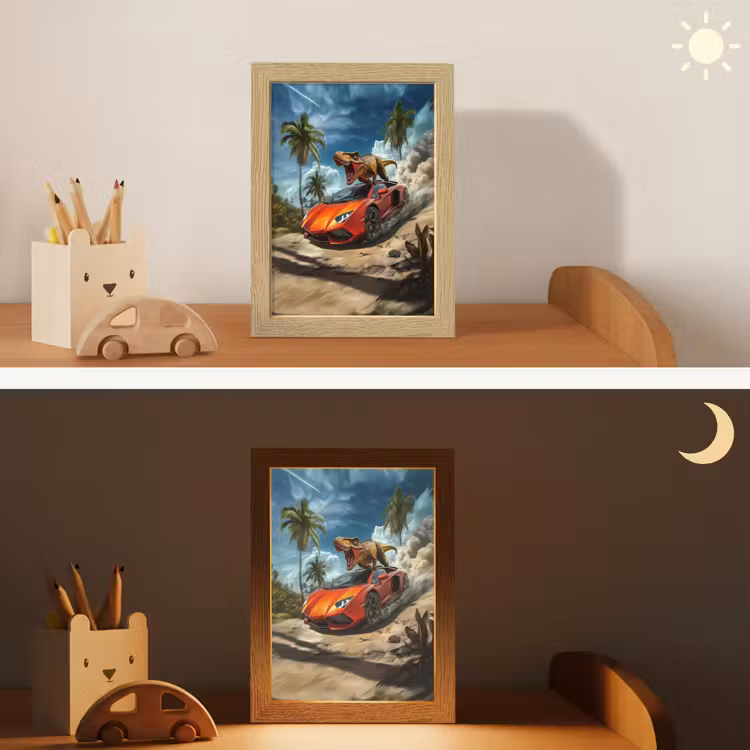 Nachtlampje - Sportauto - Rood - Dino — 7
