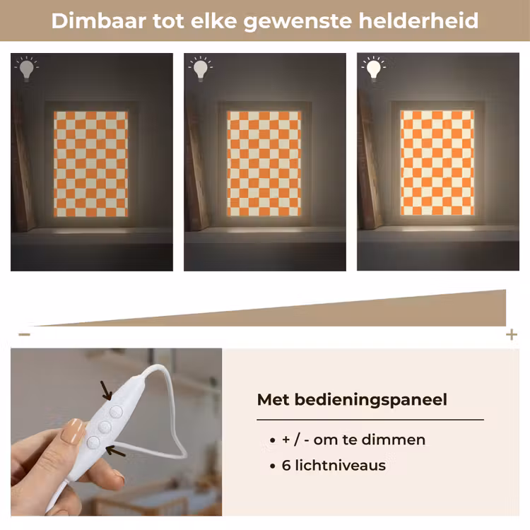 Nachtlampje - Schaak - Patroon - Oranje — 6