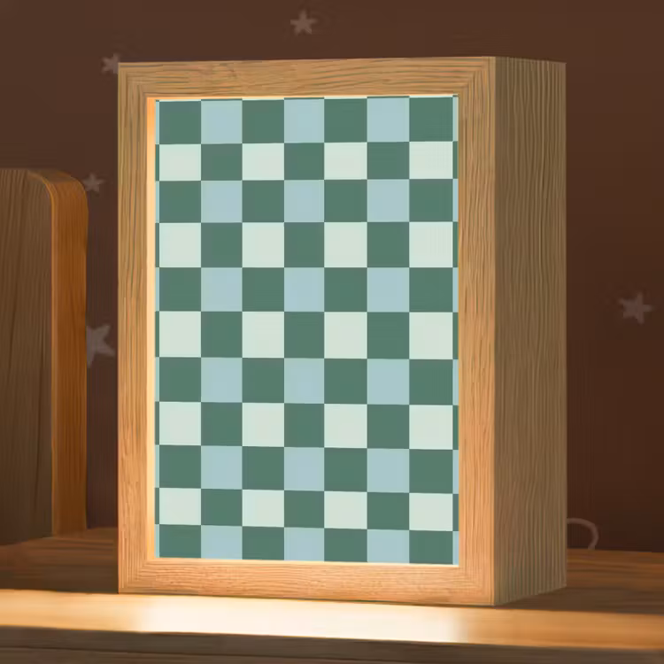 Nachtlampje - Schaakbord - Klassiek - Groen — 1
