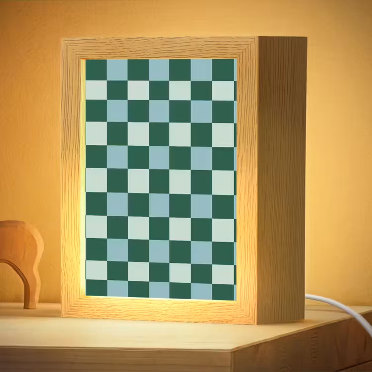 Nachtlampje - Schaakbord - Klassiek - Groen — 4