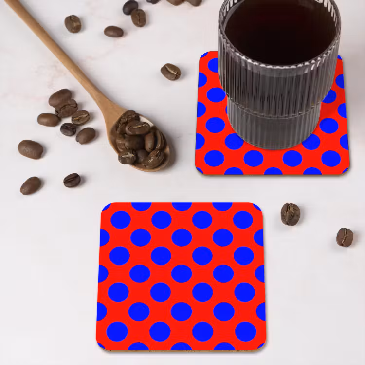 Onderzetter​ - Dots - Klassiek - Rood — 4