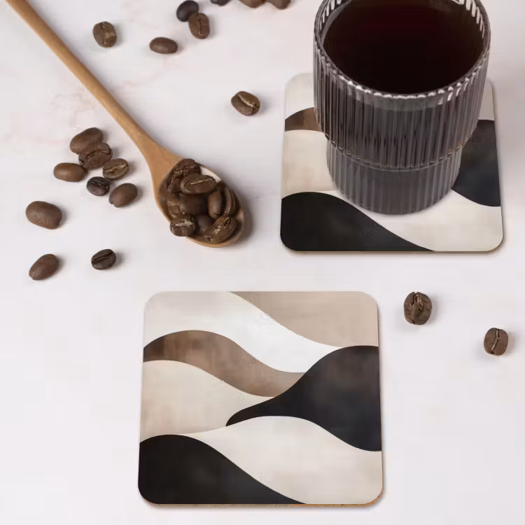 Onderzetter​ - Golven - Abstract - Beige — 4