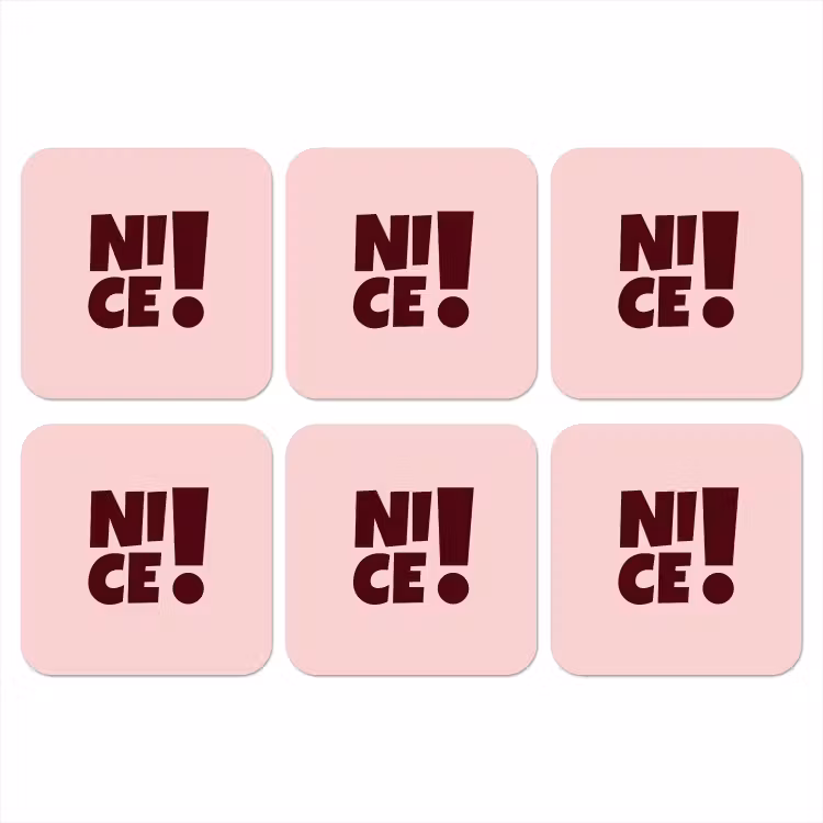 Onderzetter​ - Nice - Uitroepteken - Roze — 1