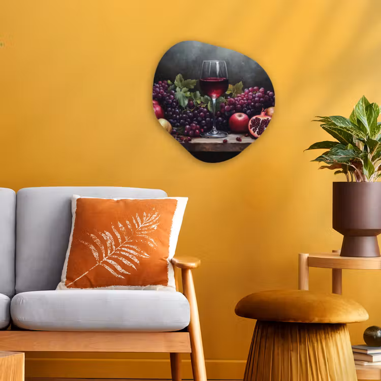 Organisch schilderij - Forex - Wijn - Fruit - Stilleven — 3