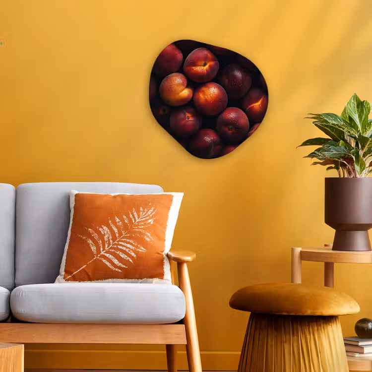 Organisch schilderij - Forex - Fruit - Close up - Nectarines — 3