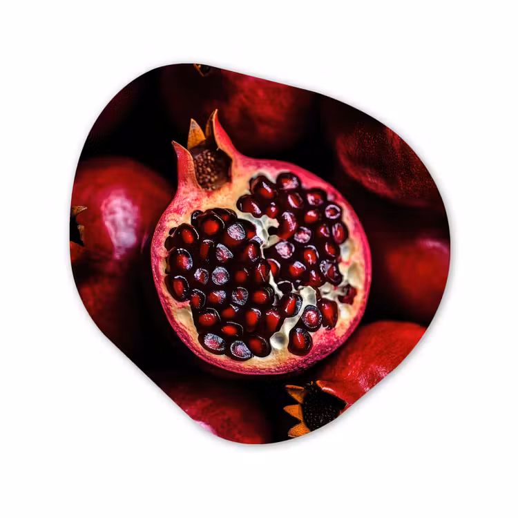 Organisch schilderij - Forex - Granaatappel - Rood - Fruit — 1