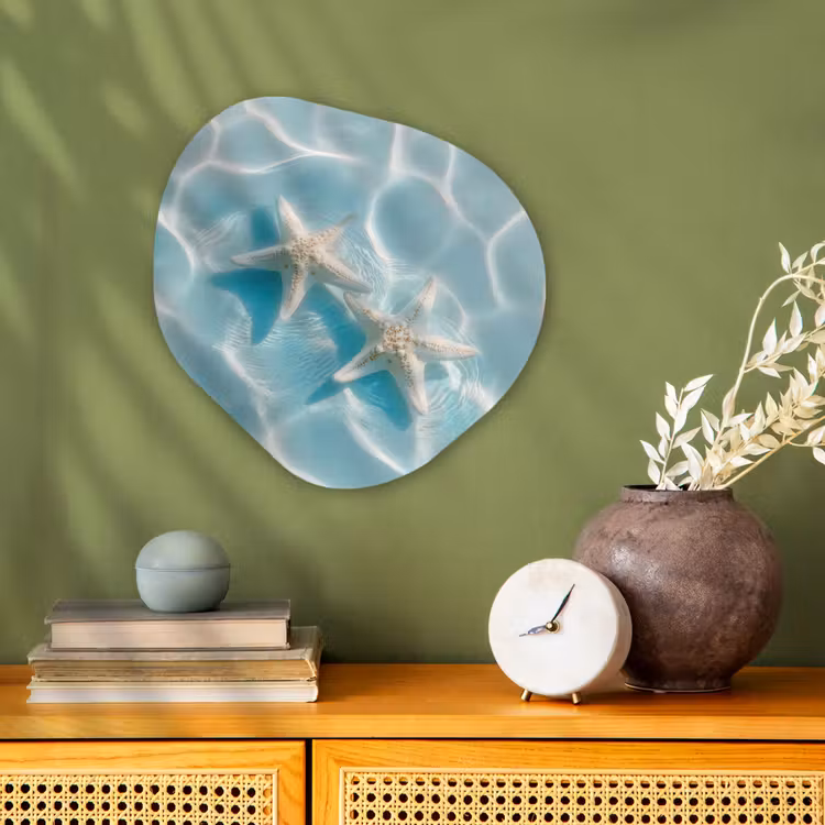 Organisch schilderij - Forex - Zeesterren - Golvend water - Rustgevend — 2