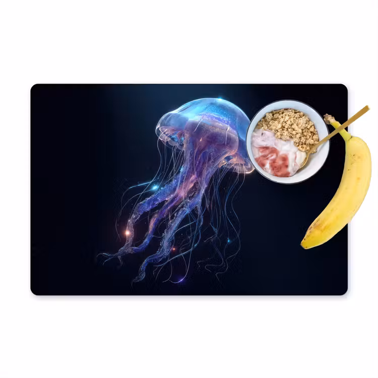 Placemat - 6 stuks - Tentakels - Kwal - Paars - Sprankeling — 1