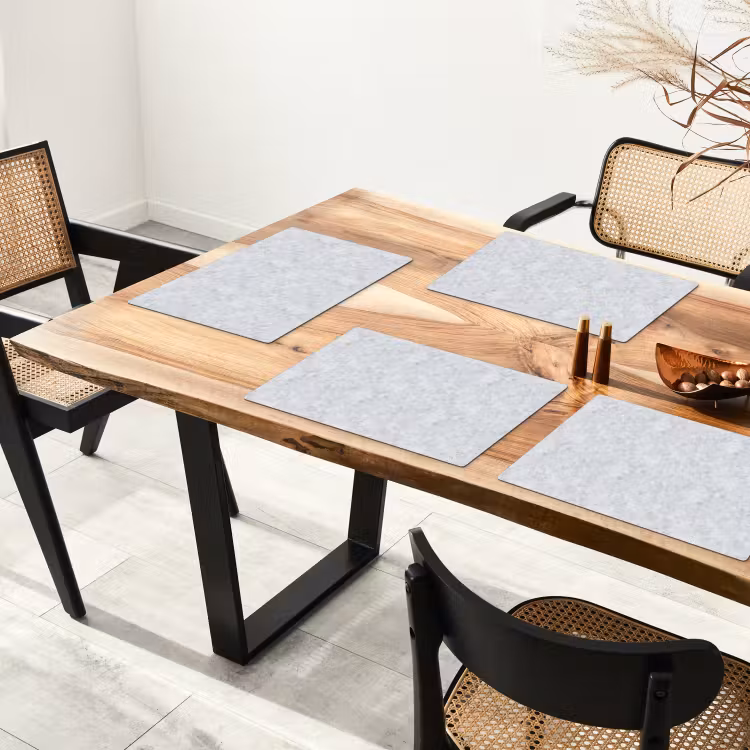 Placemat - 6 stuks - Grijs - Terrazzo-effect - Beton — 3