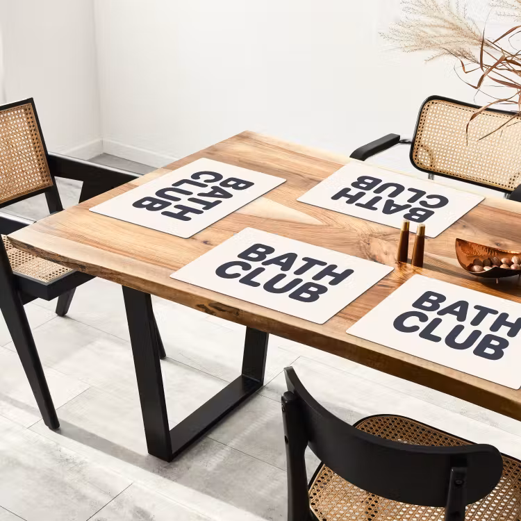 Placemat - 6 stuks - Quote - Grijs - Wit — 3