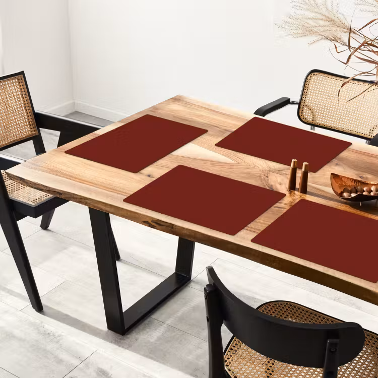 Placemat - 6 stuks - Rustic - Terracotta - Rood — 3