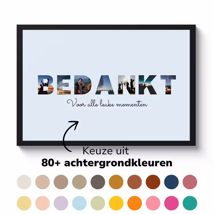 Poster met lijst - Bedankt — 5