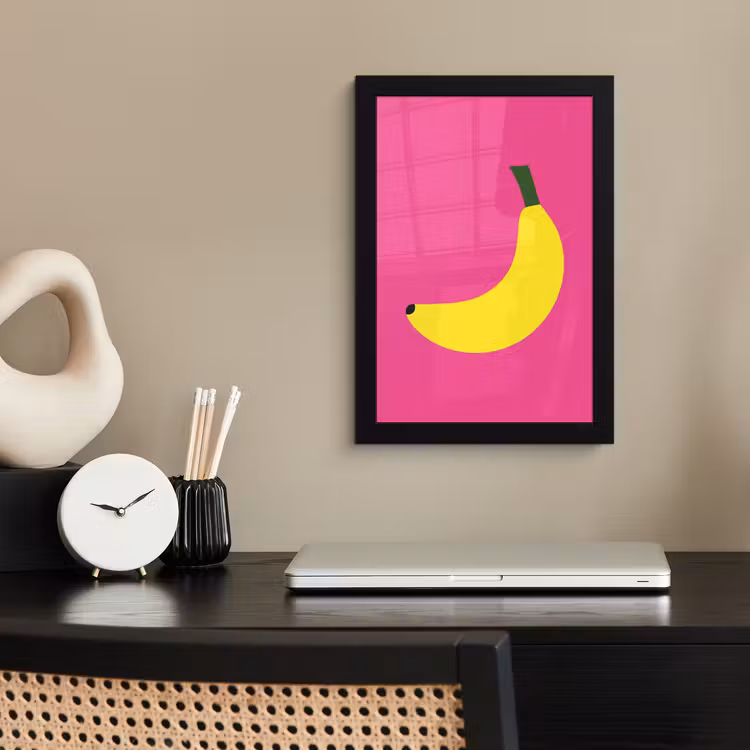 Poster met lijst - Banaan - Geel - Fruit — 3