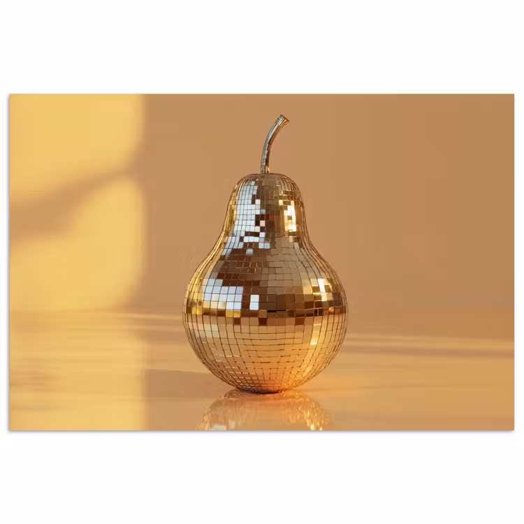 poster - Goud - Disco - Glitter - Peer — 1
