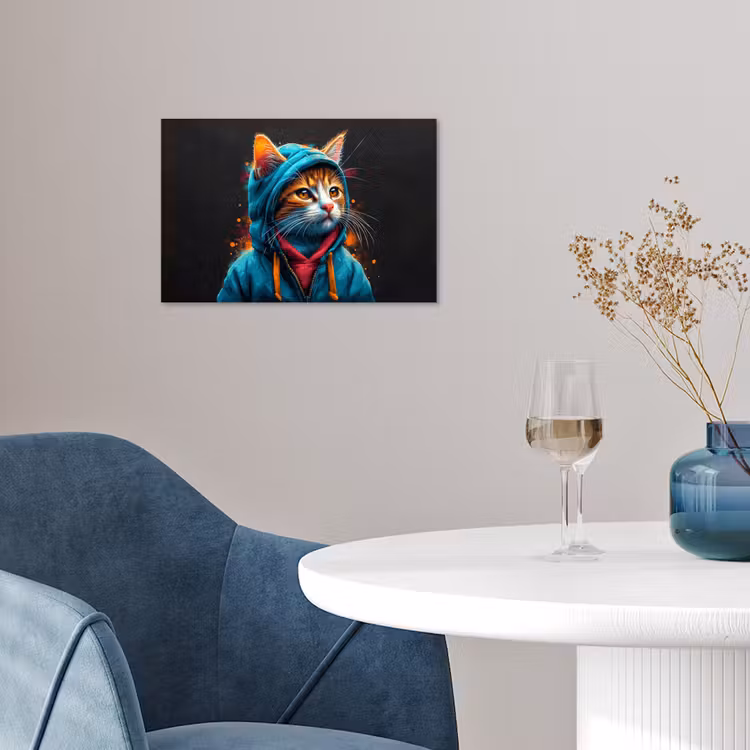 poster - Graffiti - Kat - Zwart - Jas — 4