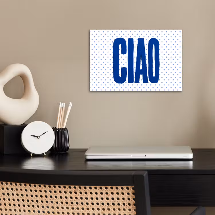 poster - Ciao - Blauw - Stippen — 2