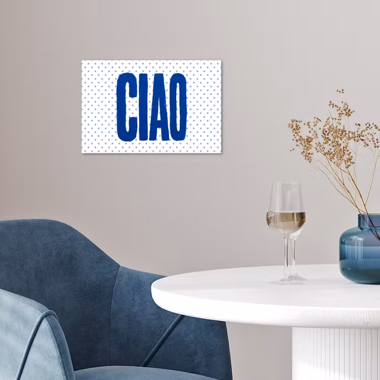 poster - Ciao - Blauw - Stippen — 4