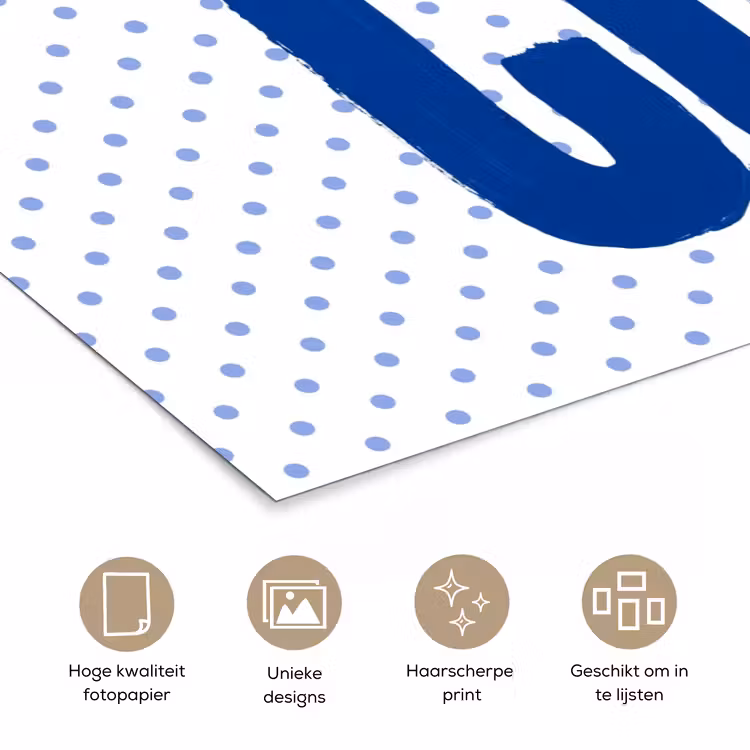 poster - Ciao - Blauw - Stippen — 5