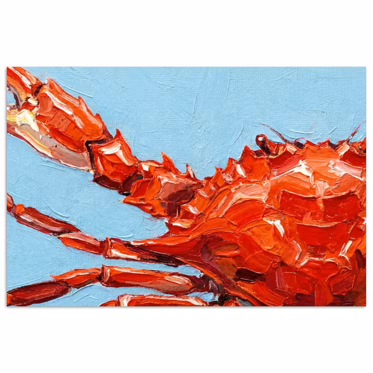 poster - Krab - Zee - Dieren - Abstract - Rood — 1