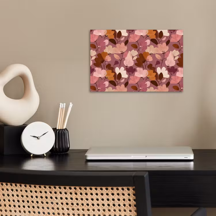 poster - Bloem - Patroon - Roze — 2