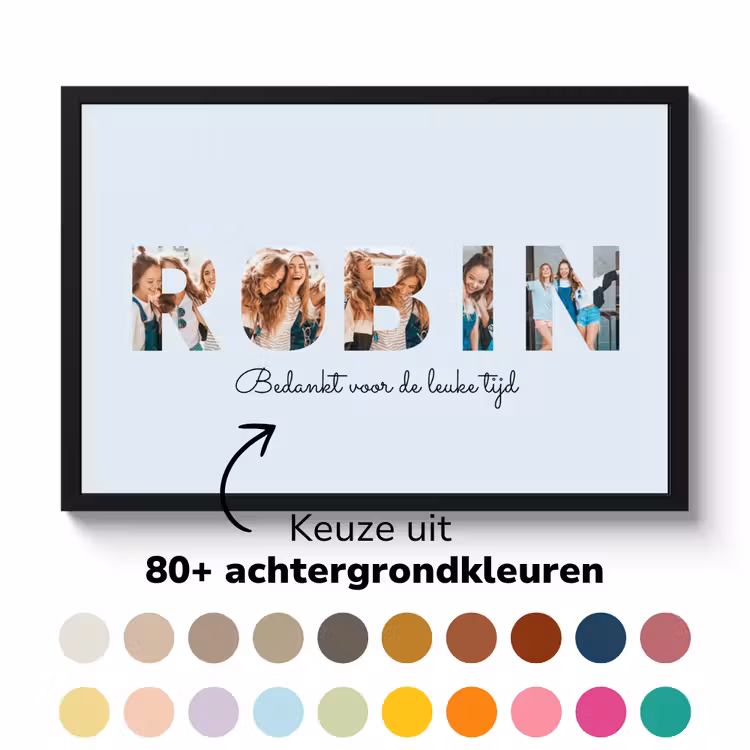 Poster met lijst - Eigen naam — 6