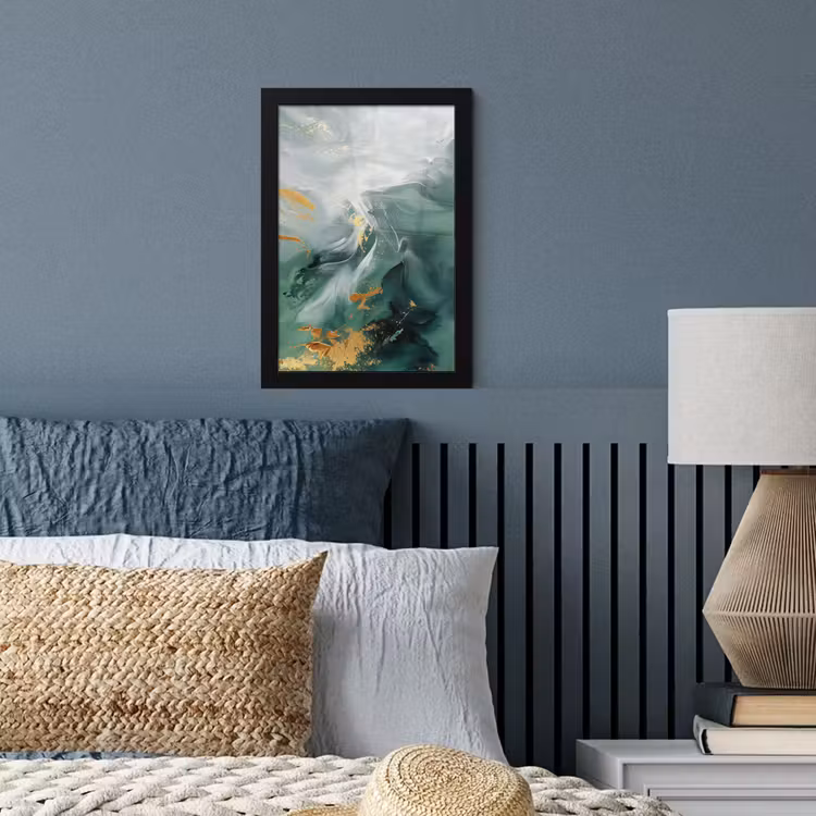 Poster met lijst - Groen - Modern - Marmer - Abstract — 4