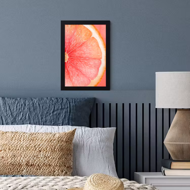 Poster met lijst - Grapefruit - Roze - Levendig — 4