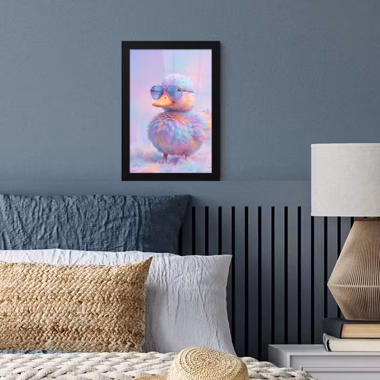 Poster met lijst - Eend - bril - Pastel — 4