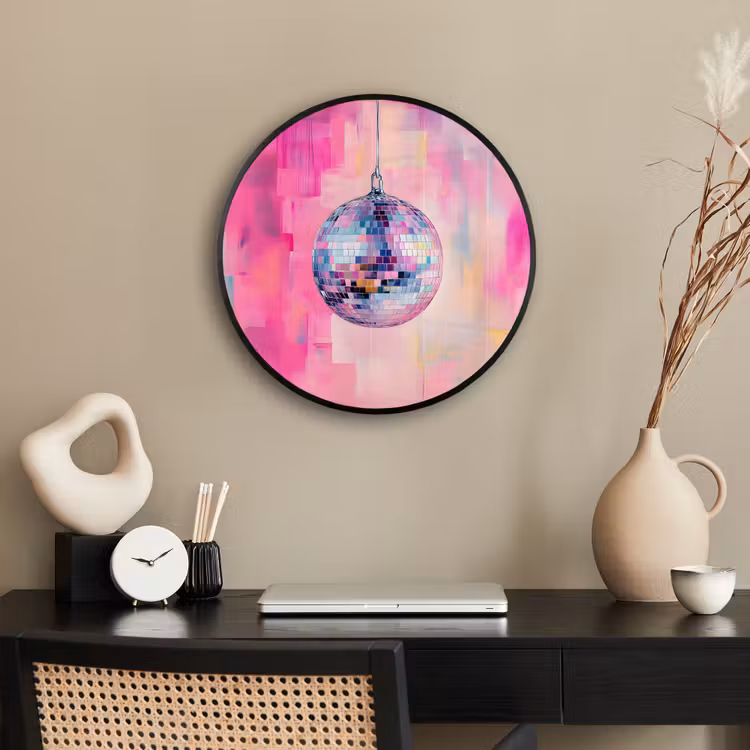 Ronde fotolijst - Discobal - Pink - Verf — 3