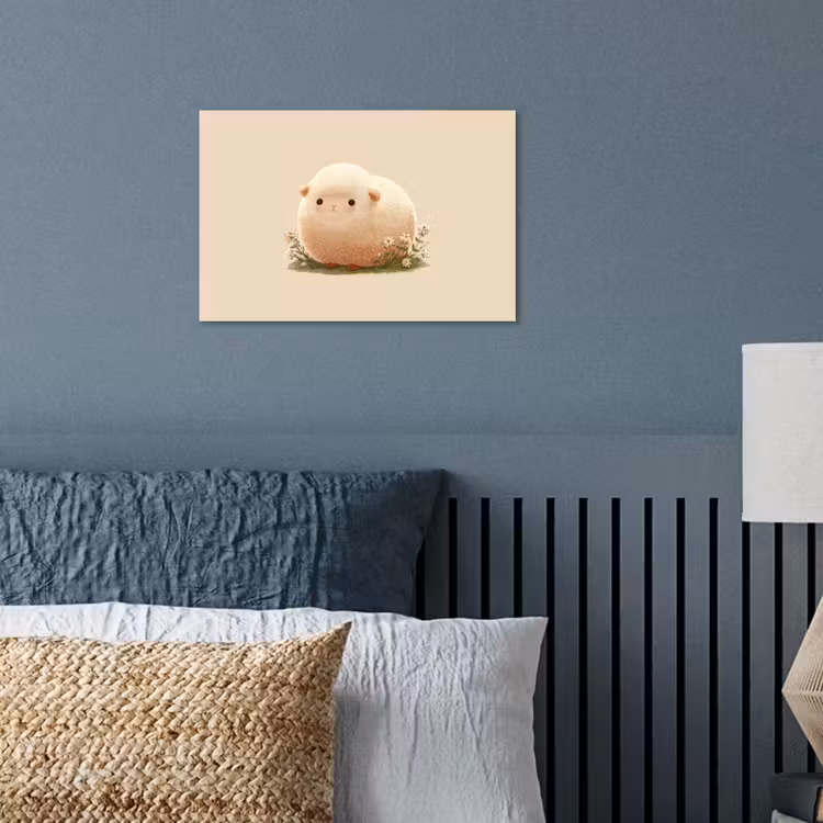 poster - Schaap - Beige - Bloemen — 3