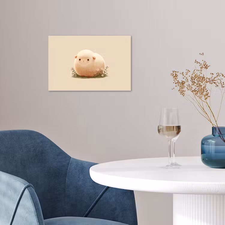 poster - Schaap - Beige - Bloemen — 4