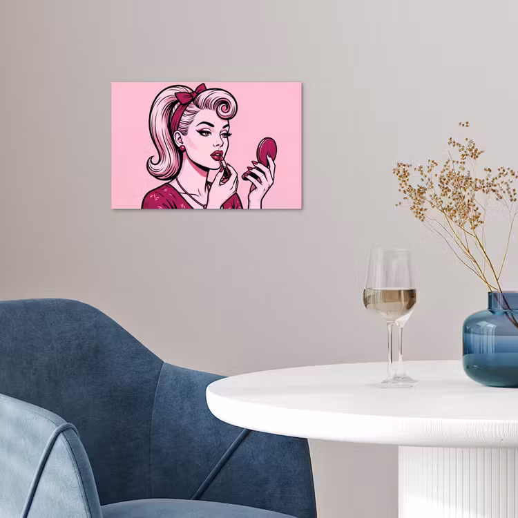 poster - Vintage - Vrouw - Roze — 4