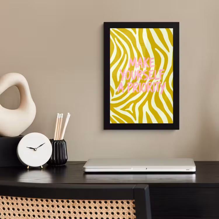 Poster met lijst - Zebraprint - Priority - Roze — 3