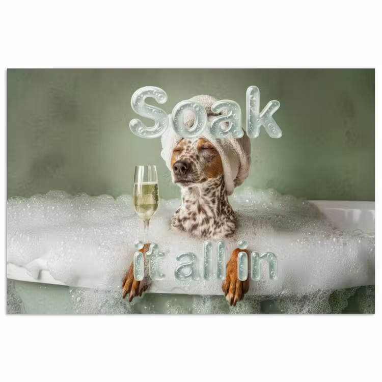 poster - Soak it all in - Hond - Bad — 1
