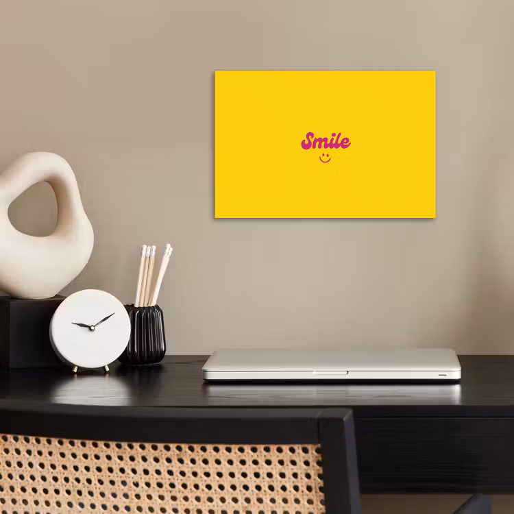 poster - Smile - Geel - Roze — 2