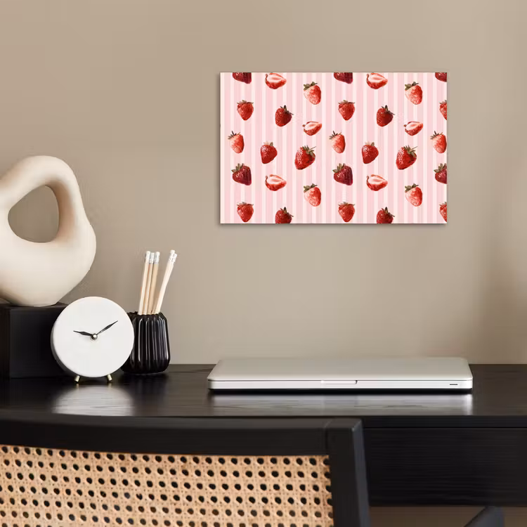 poster - Strepen - Aardbei - Roze — 2