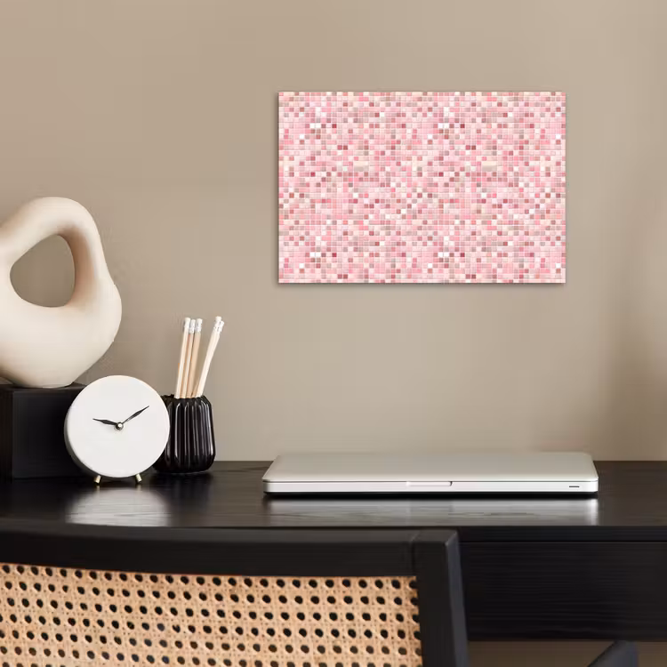 poster - Mozaïek - Patroon - Roze — 2