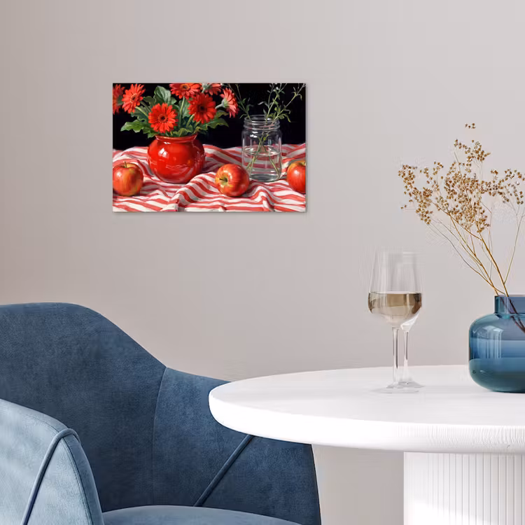 poster - Rode bloemen - Vaas — 4