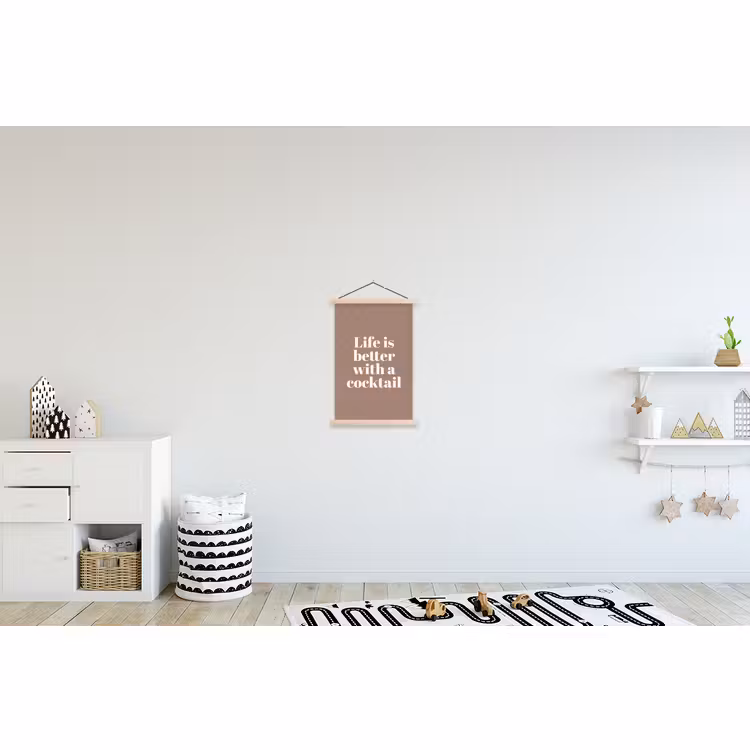 Schoolplaat - Cocktail - Tekst - Patroon - Wit — 3