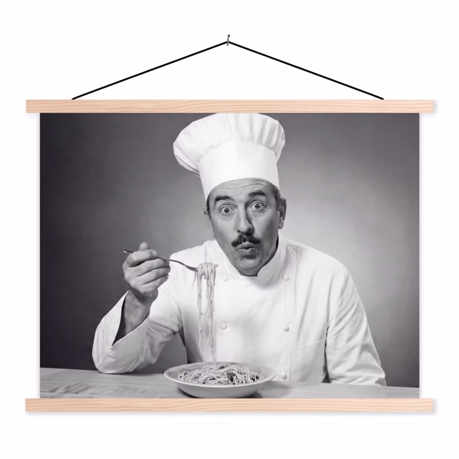 Schoolplaat - Chef - Spaghetti - Pasta — 1