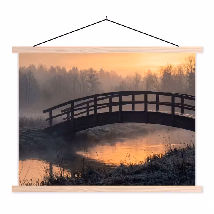 Schoolplaat - Brug - Mist - Bomen - Water — 1