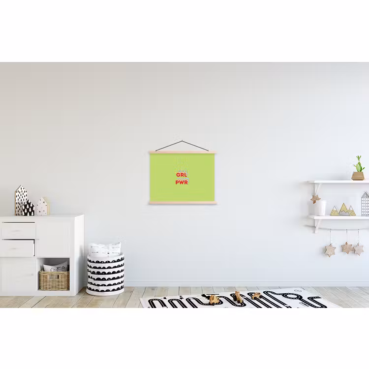 Schoolplaat - Grl pwr - Groen - Rood - 3D — 3