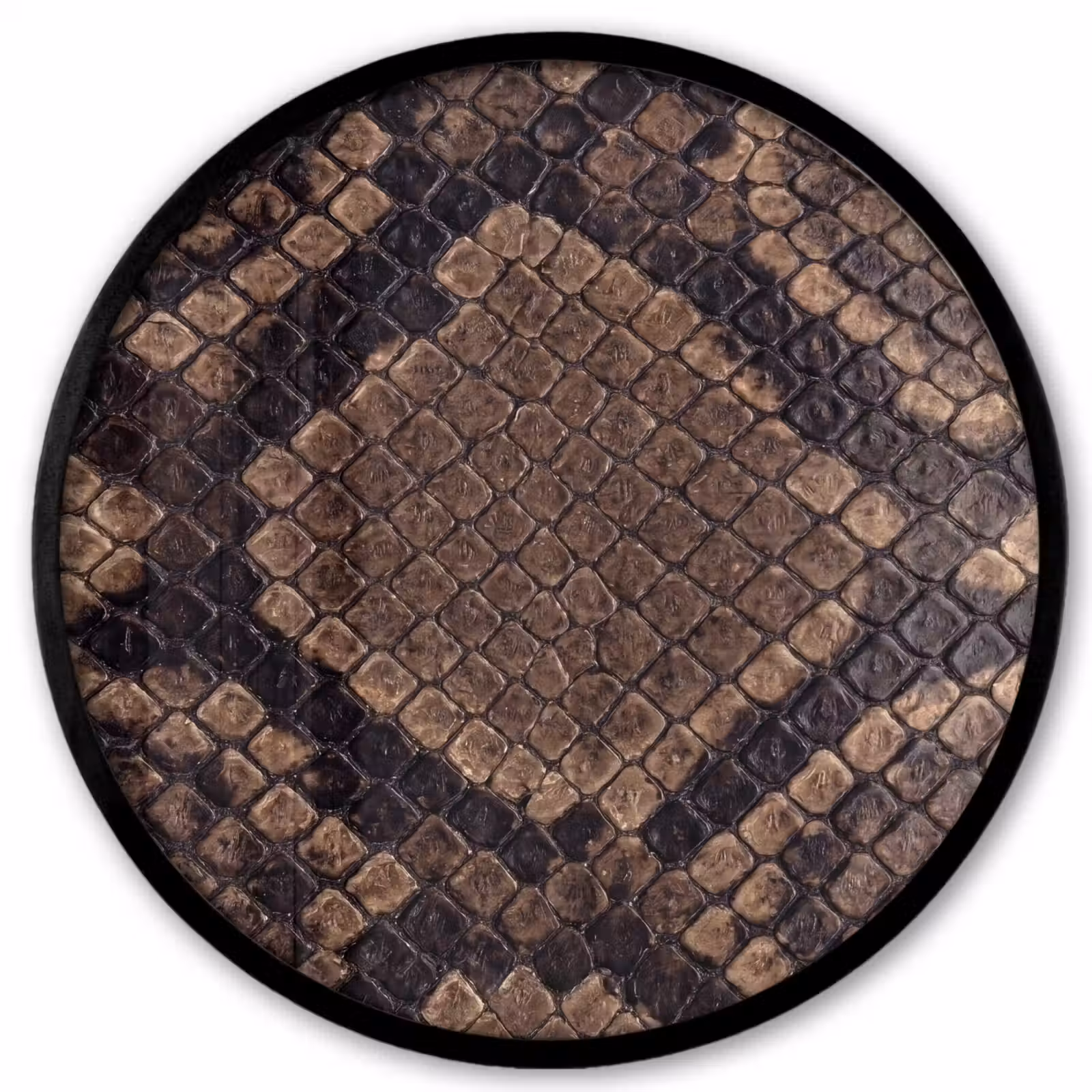 Ronde fotolijst - Python - Schubben - Brons — 1