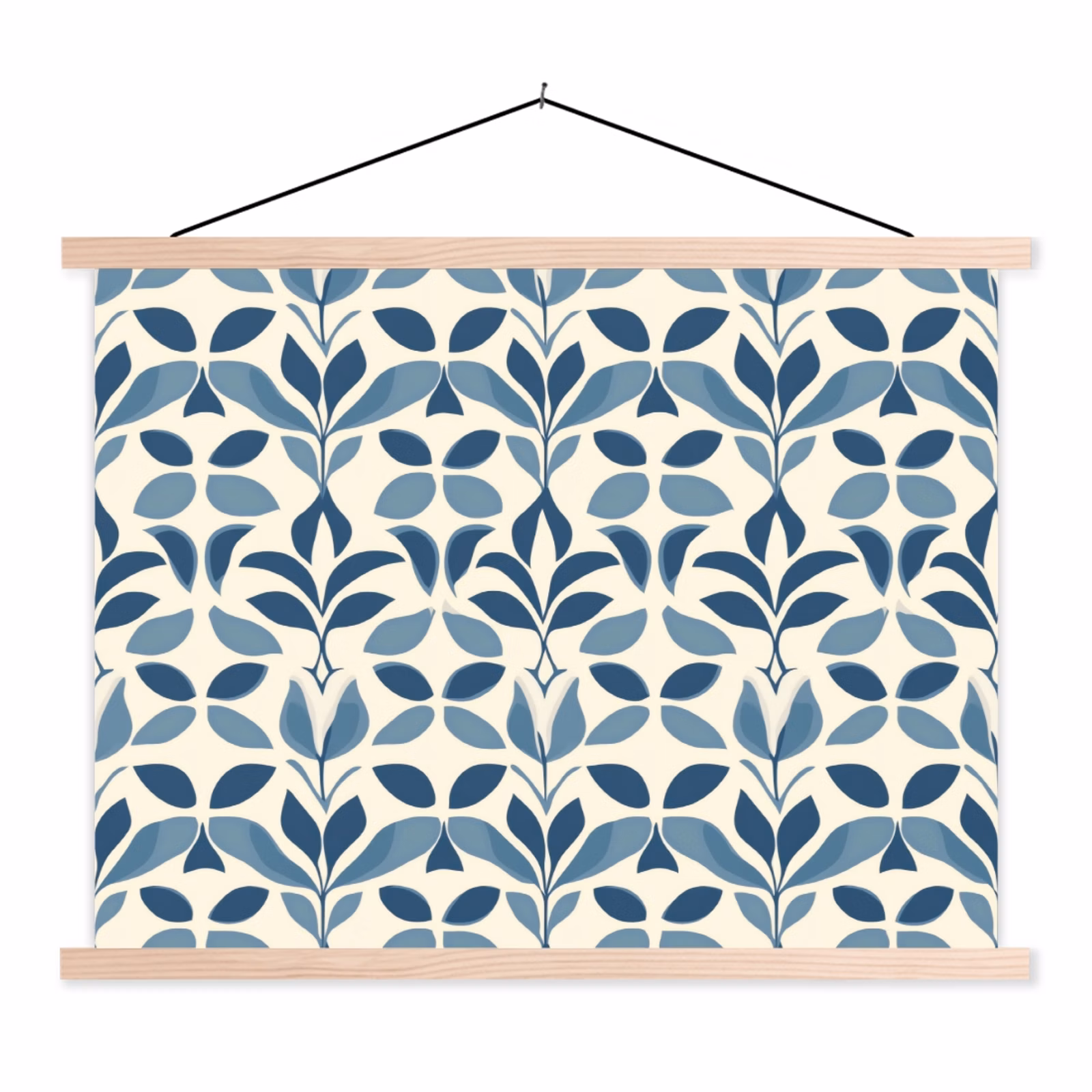 Schoolplaat - Flora - Modern - Blauw — 1