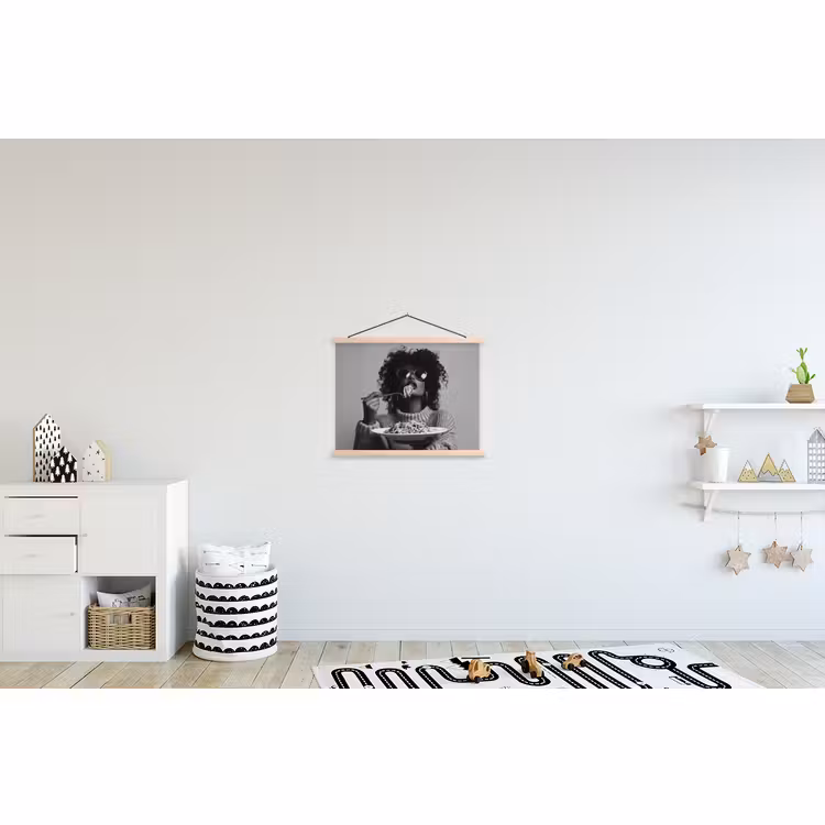 Schoolplaat - Vrouw - Pasta - Zwart - Wit — 3